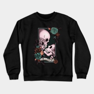 Skeleton Love with  Roses Crewneck Sweatshirt
